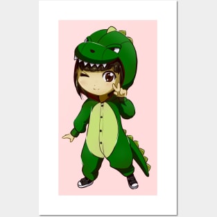 Chibi dinosaur Posters and Art